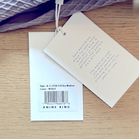 NWT Anine Bing Naya Reeve Violet Bikini Swim Top - Picture 3 of 5